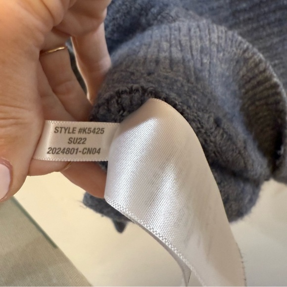 MADEWELL Belmont Mock Neck Sweater XL
Chunky Ribbed Knit Relaxed Fit blue Gray - Picture 5 of 7